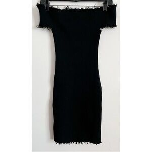 Akira • Elegant Black Off-Shoulder Dress
